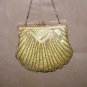 Vintage Gold Beaded Clamshell Evening Purse