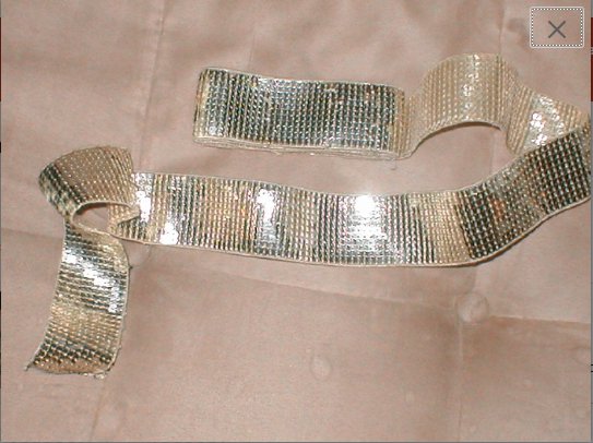 Gold Sequin covered Ribbon