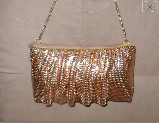Gold Metal Mesh Evening Purse