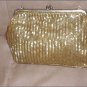 1950's Vintage Gold Bugle Beaded Evening Purse