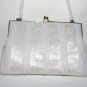 1950's Vintage White Beaded Evening Bag Purse by WALBORG