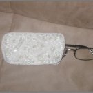 Vintage White Beaded Eyeglasses Case