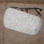 Vintage White Beaded Eyeglasses Case