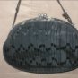 RARE circa1928 Black pleated Silk Evening Purse
