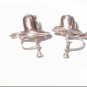 Antique 1910's Gold plated Sterling Silver Brooch Pin and Earring Set