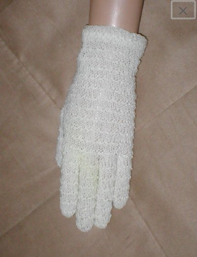 Vintage Light Ivory French hand knit Gloves