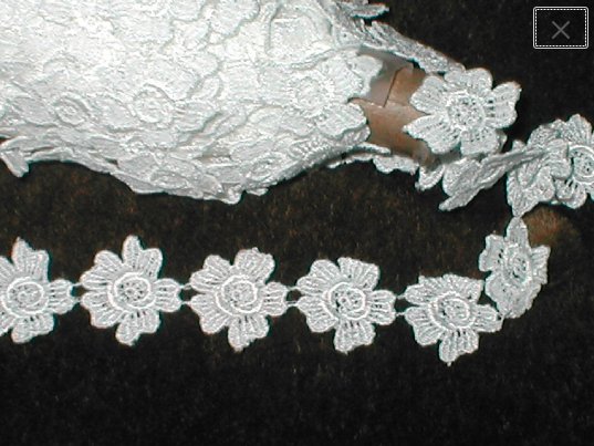 Venice Lace Florette Trim white or ivory
