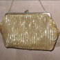 Vintage Gold Bugle Beaded Evening Purse