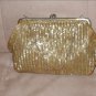 Vintage Gold Bugle Beaded Evening Purse