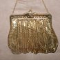 Vintage 1940's Whiting & Davis Gold Metal Mesh Evening Purse