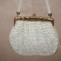 Vintage Whiting & Davis PEARL-WHITE Metal Mesh Purse