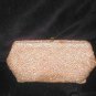 Vintage 1950's Gold Beaded Evening Bag Clutch Purse