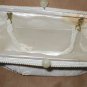 1940's Vintage WHITE Beaded Evening Purse with Moonstone Clasp