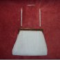 Vintage 1940's Whiting & Davis WHITE Metal Mesh Evening Bag