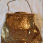 Vintage 1940's Gold Metal Mesh Evening Purse