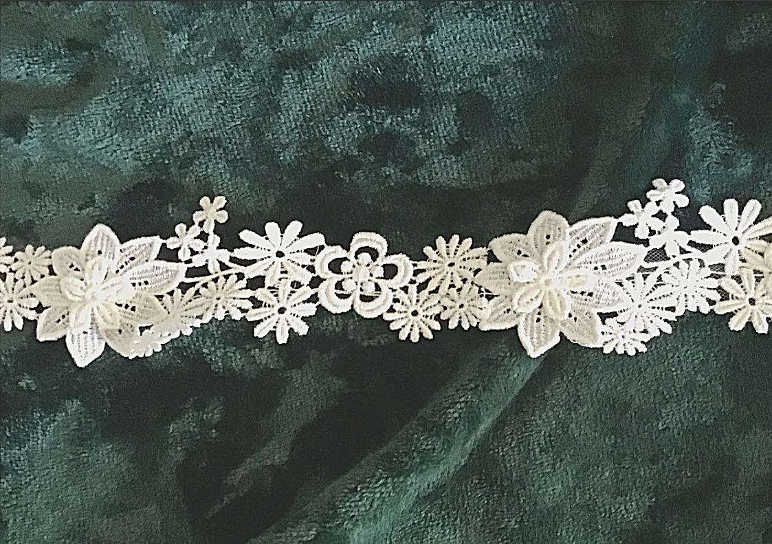 Vintage 1980's White Venice Lace Trim