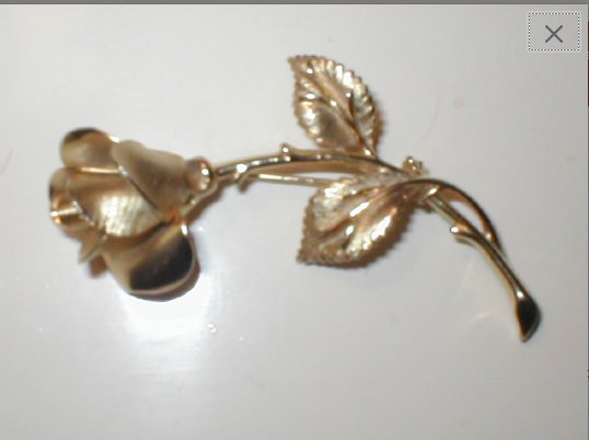 Vintage signed Pastelli ROSE Brooch