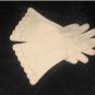 Vintage 1940's Pale Yellow Cotton wrist-length Gloves by Lazarus