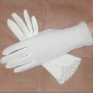 GORGEOUS Vintage 1950's White Beaded Gloves