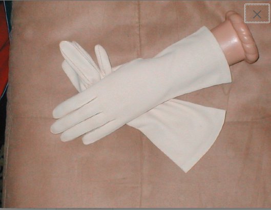Vintage 1950's Ecru color Nylon Dress Gloves