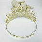 Extraordinary Gold Rhinestone Tiara Crown