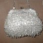 Vintage Off-White Crystal Chandelier-Beaded Evening Purse