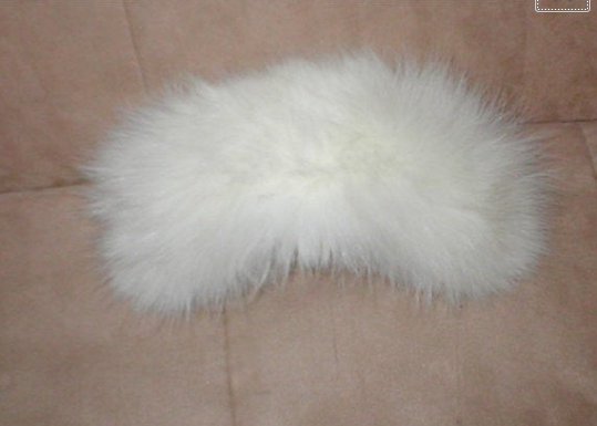GENUINE White Fox Fur Bridal Headpiece