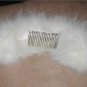 GENUINE White Fox Fur Bridal Headpiece
