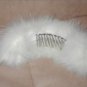 GENUINE White Fox Fur Bridal Headpiece