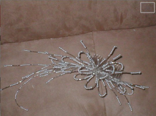 Beaded Spray on comb Bridal Headpiece