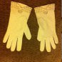 GORGEOUS Vintage 1950's IVORY Beaded Gloves