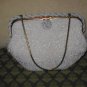 Vintage Off-White & Cream Beaded Evening Purse from France