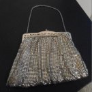 1940's Vintage Whiting & Davis SILVER Metal Mesh Evening Purse