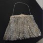 1940's Vintage Whiting & Davis SILVER Metal Mesh Evening Purse
