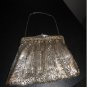 1940's Vintage Whiting & Davis SILVER Metal Mesh Evening Purse