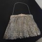 1940's Vintage Whiting & Davis SILVER Metal Mesh Evening Purse