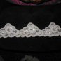 Ivory heavily Beaded Alencon Lace trim