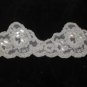 Ivory heavily Beaded Alencon Lace trim