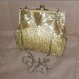 Vintage MAGID art-deco Gold Beaded Evening Purse