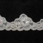 Heavily Beaded IVORY Alencon Lace trim