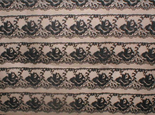 Vintage BLACK Chantilly Lace Fabric