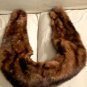Vintage genuine MINK Fur Collar in Dark Brown