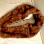 Vintage genuine MINK Fur Collar in Dark Brown