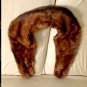 Vintage genuine MINK Fur Collar in Dark Brown