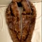 Vintage genuine MINK Fur Collar in Dark Brown