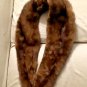 Vintage genuine MINK Fur Collar in Dark Brown