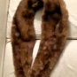 Vintage genuine MINK Fur Collar in Dark Brown