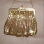 Vintage Whiting & Davis Gold Metal Mesh Evening Purse w/ Filigree Frame