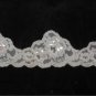 Heavily Beaded IVORY Alencon Lace Trim