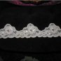 Ivory heavily Beaded Alencon Lace Border Trim